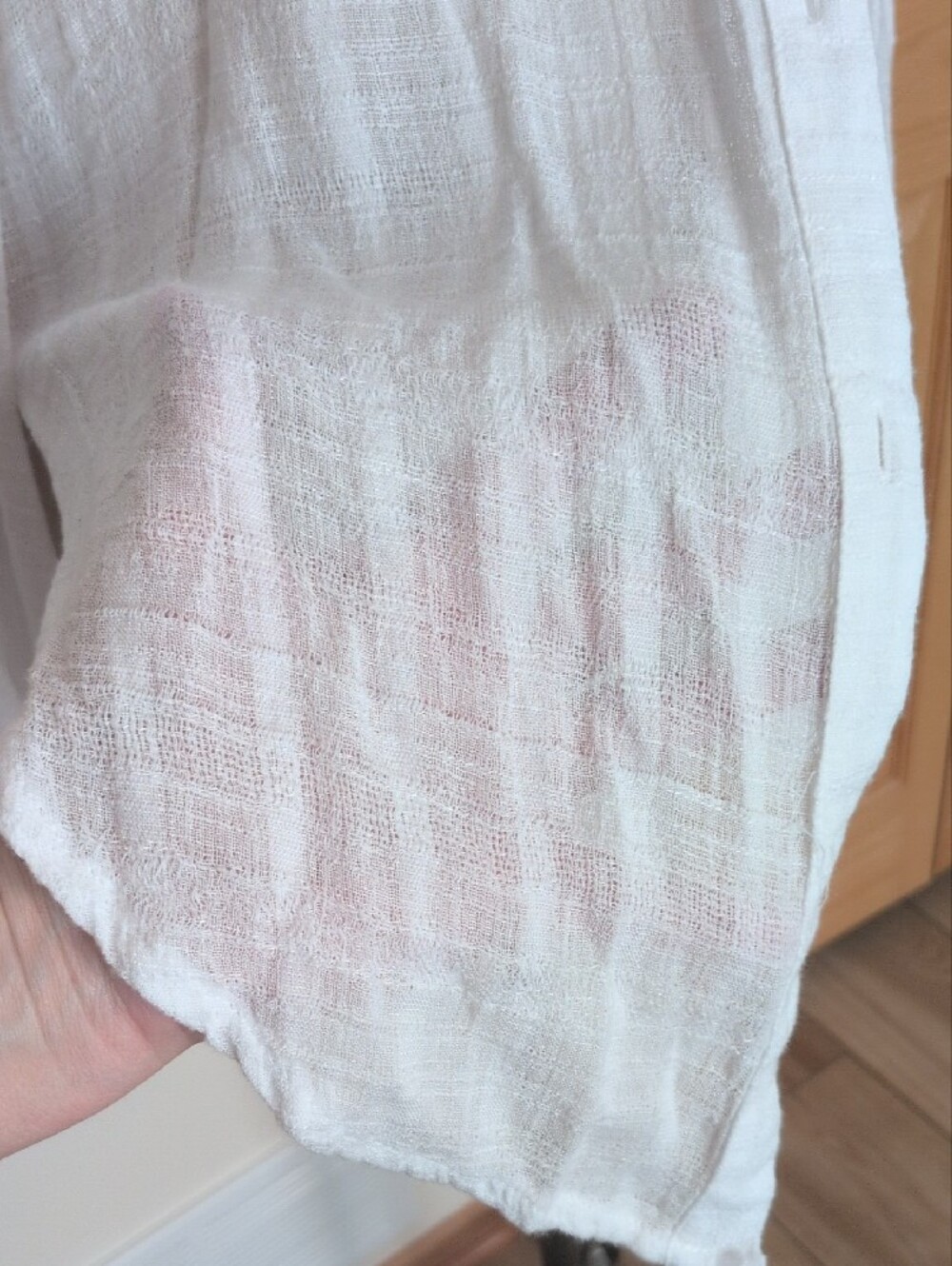 Free People Med White Lightweight Button-Down Gauze Shirt - Picture 5 of 6